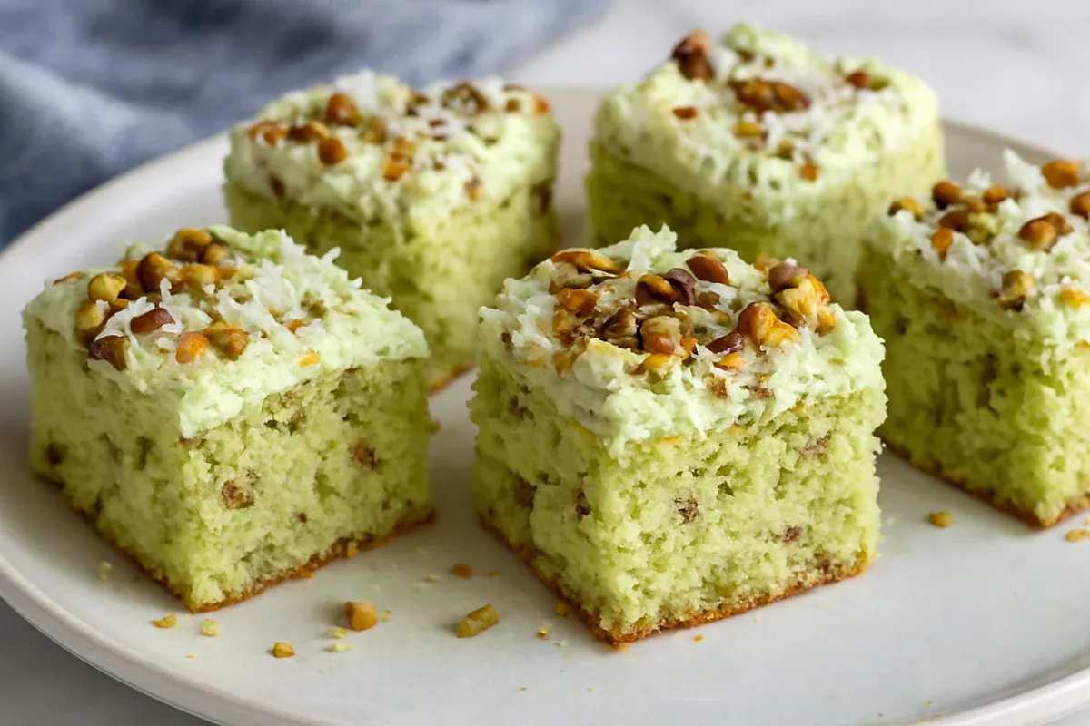 Pistachio Cake with Frosting