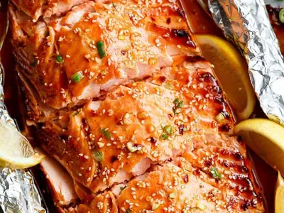 Honey Sesame Salmon Foil