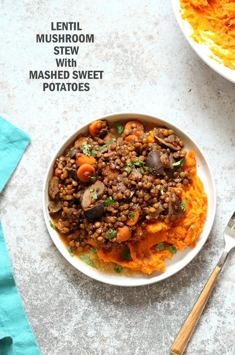 Lentil Mushroom Stew Bowls