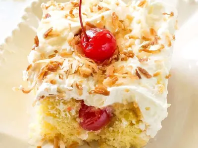 Pina Colada Poke Cake
