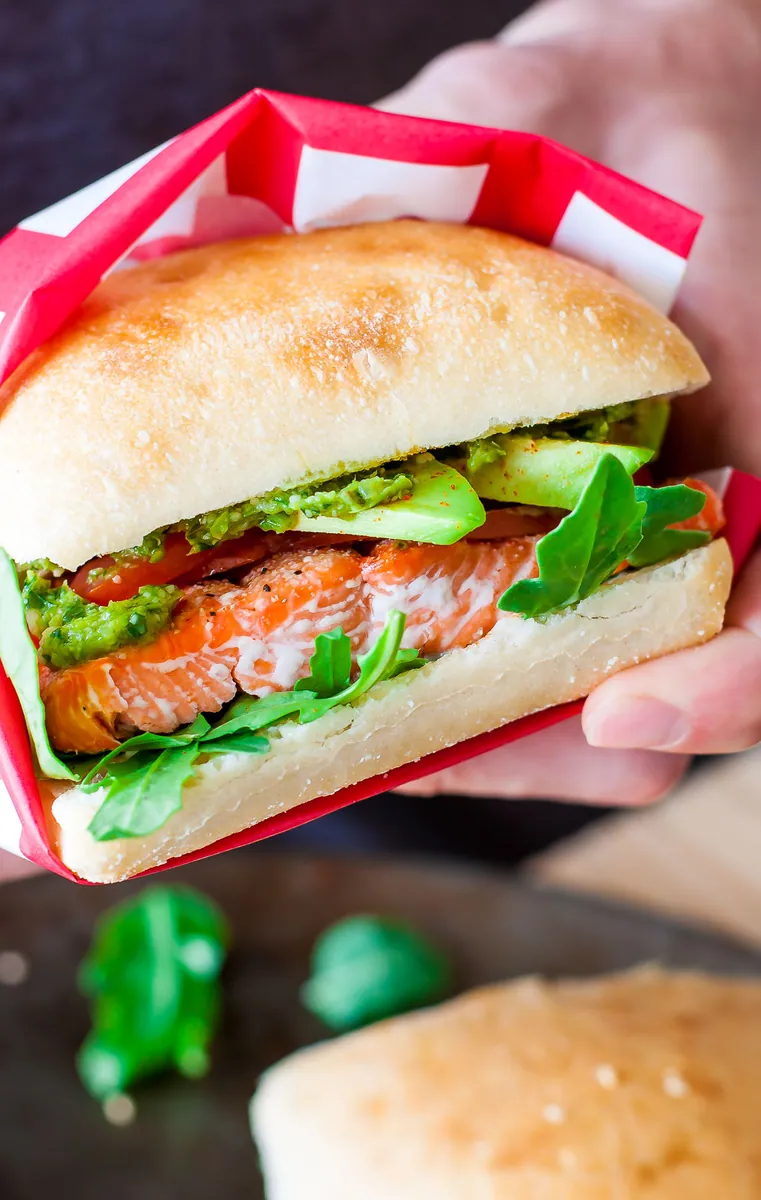 Grilled Salmon Sandwiches