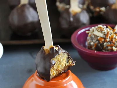 Pumpkin Cookie Dough Pops