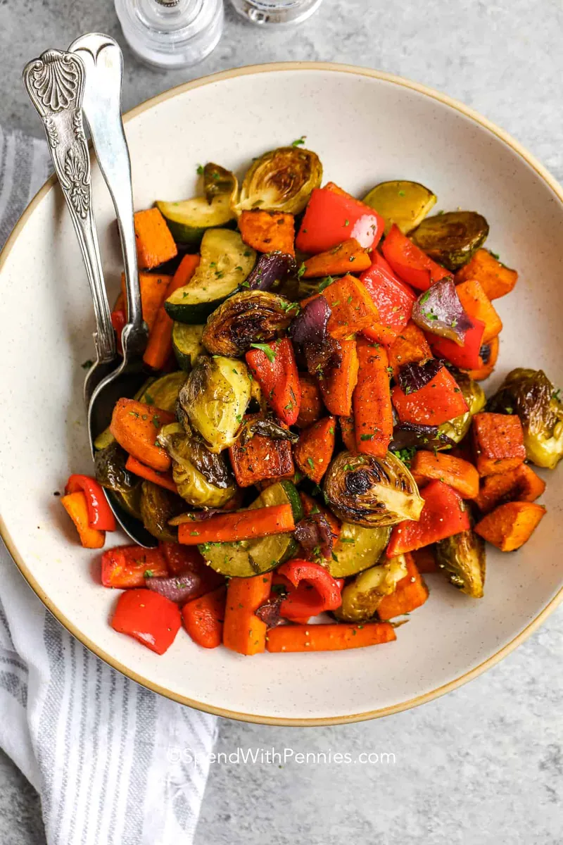 Roasted Vegetables with brussels sprouts