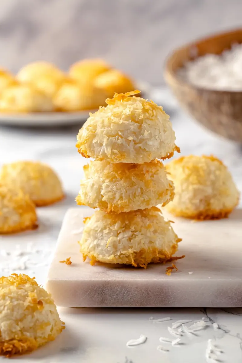 Coconut Macaroons with shredded coconut