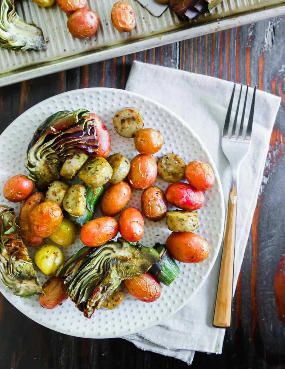 Sheet Pan Sausage and Vegetables with chicken