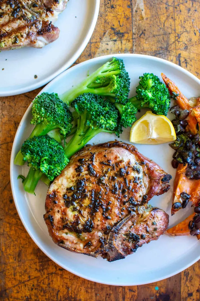 Cilantro Garlic Pork Chops
