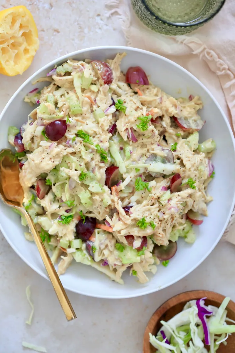 Honey Mustard Chicken Salad with grapes