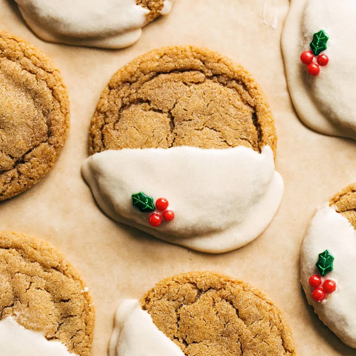 Soft Gingerbread Cookies with butter