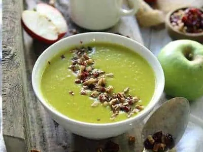 Leek Apple Cheddar Soup
