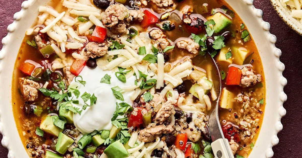 Southwest Turkey Quinoa Soup
