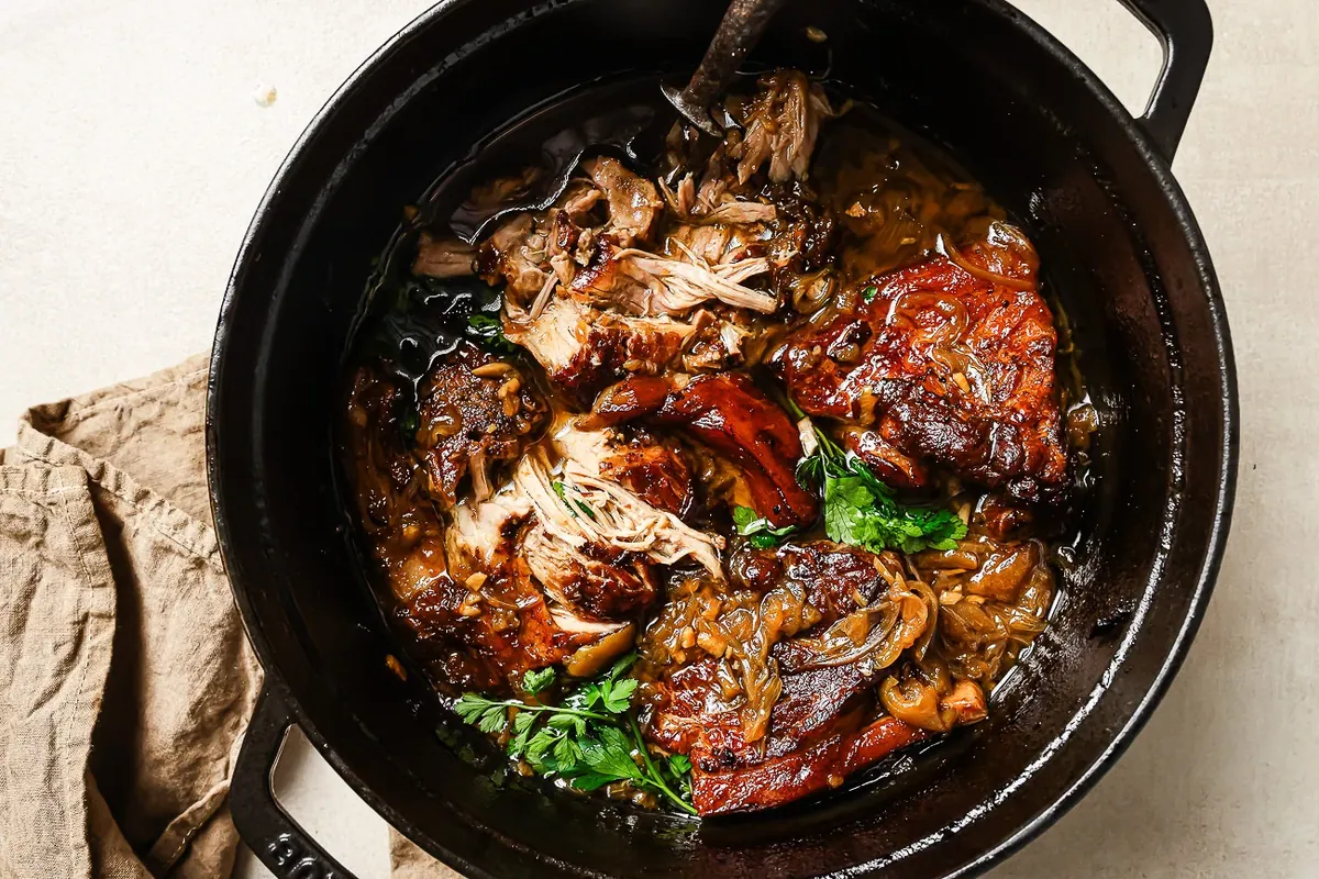 Apple Cider Braised Pork Shoulder