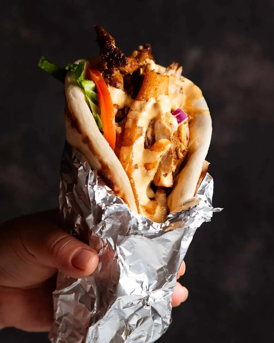Greek Chicken Gyros with pita