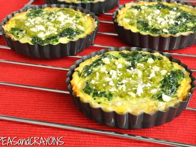 Spinach Feta Quiche with heavy cream