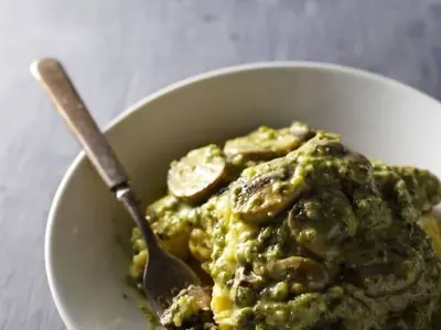 Poblano Mushrooms with Polenta