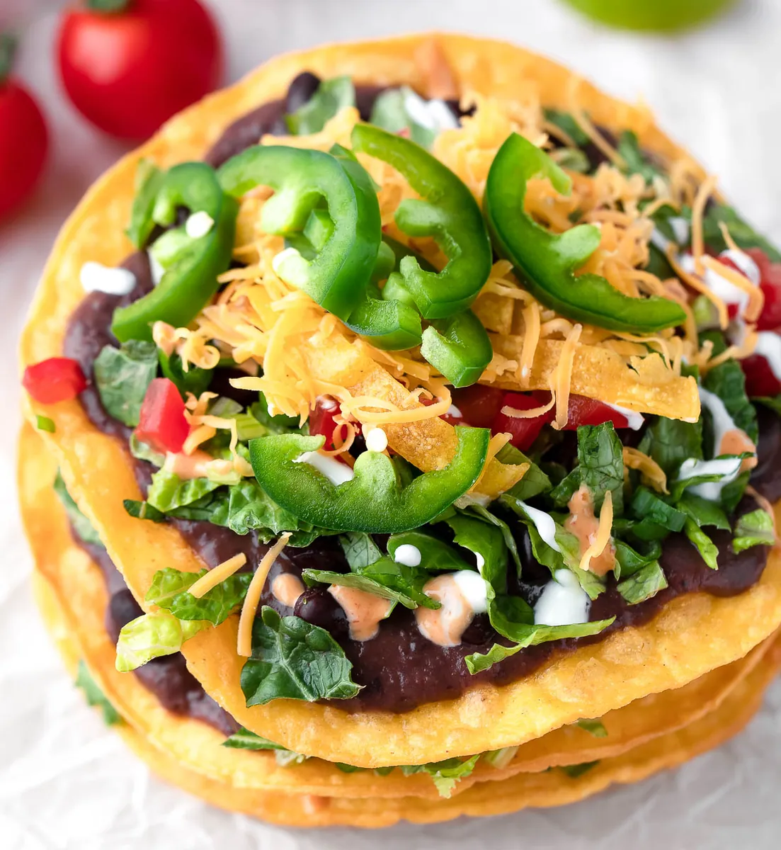 Black Bean Tostadas with canned beans