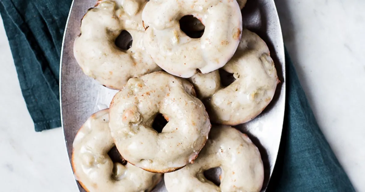 Apple Cake Donuts with Whiskey Glaze