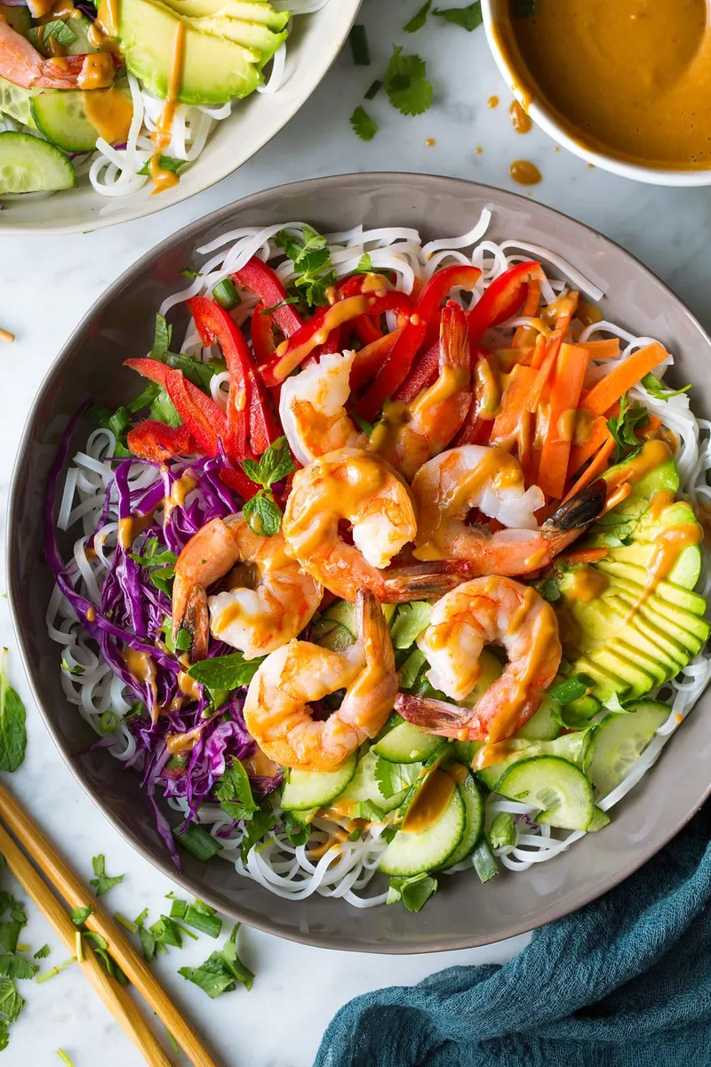 Shrimp Spring Roll Bowls