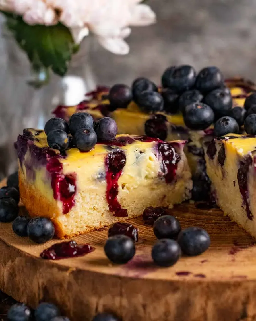 Blueberry Custard Cake