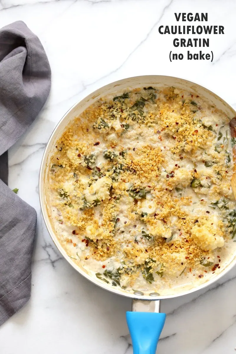 No-Bake Cauliflower Gratin