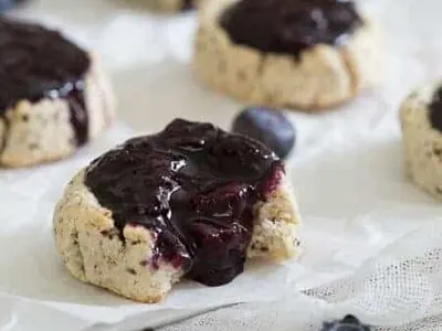 Blueberry Thumbprint Cookies