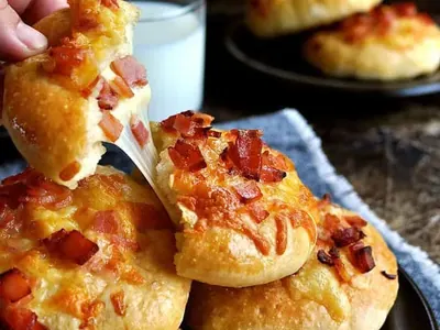 Double Cheese Bacon Rolls