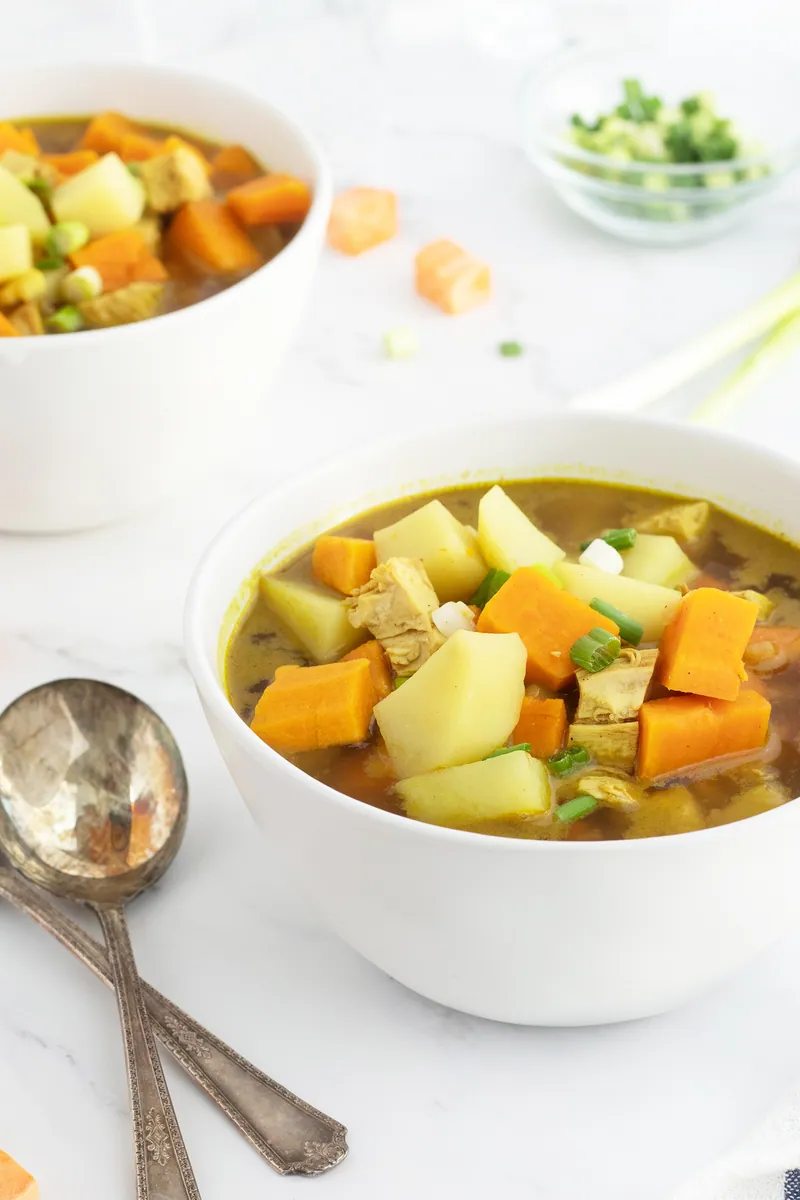 Curried Sweet Potato Chicken Soup