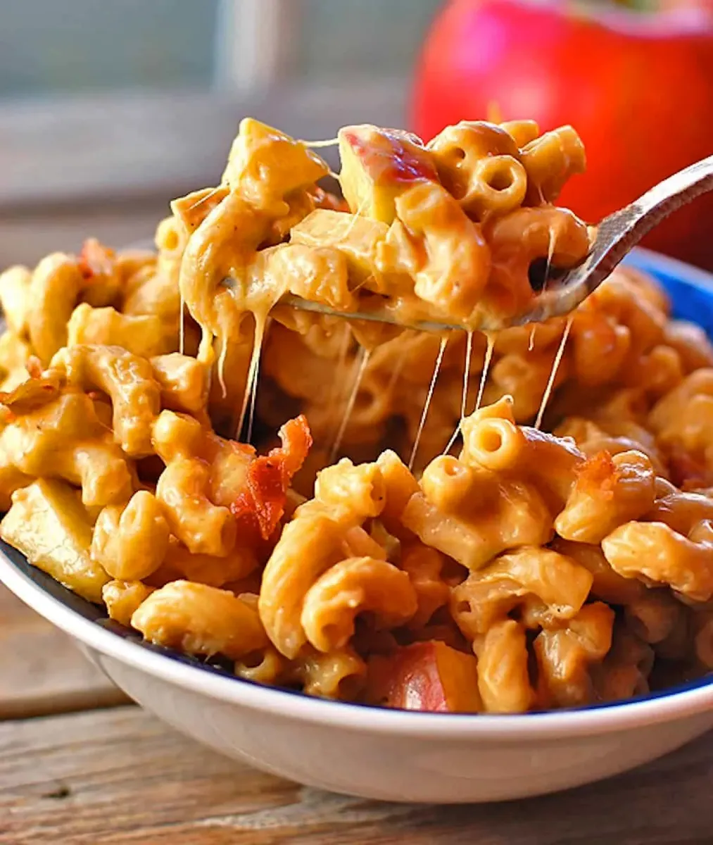 Butternut Squash Mac and Cheese with apples