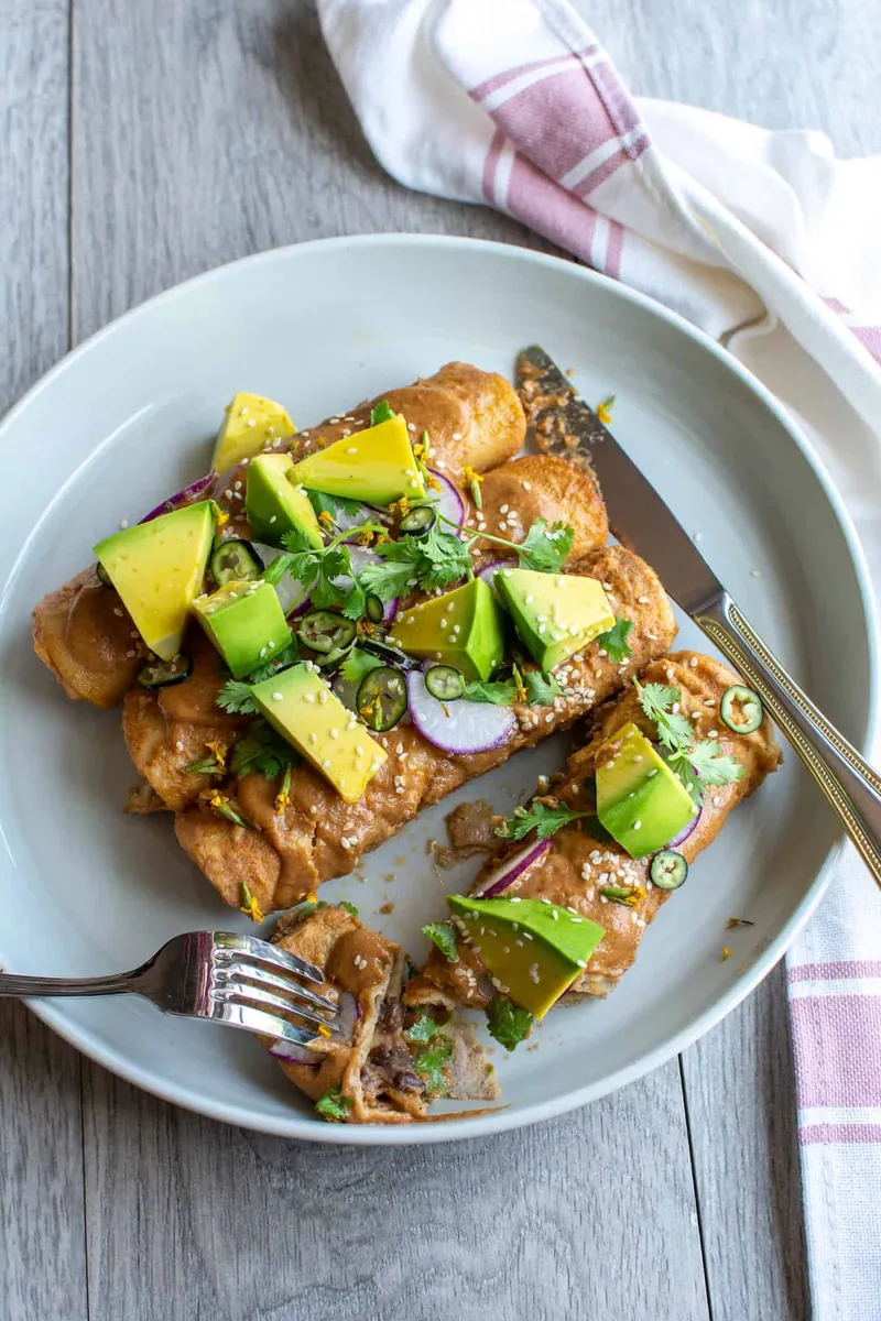 Black Bean Pipián Enchiladas