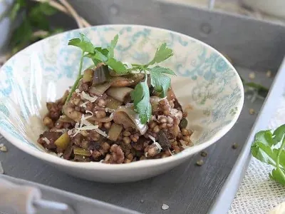Buckwheat Mushroom Risotto