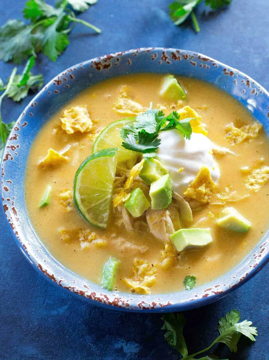Chicken Tortilla Soup with broth
