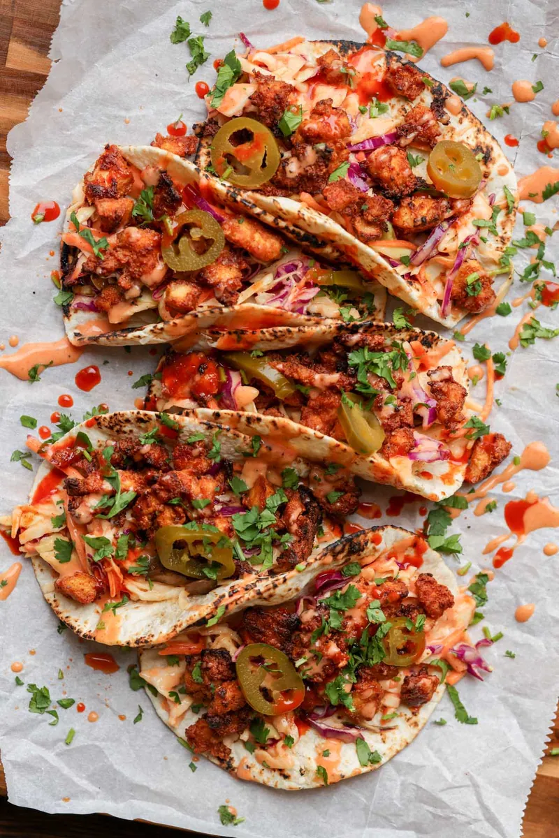 Gochujang Tofu Tacos
