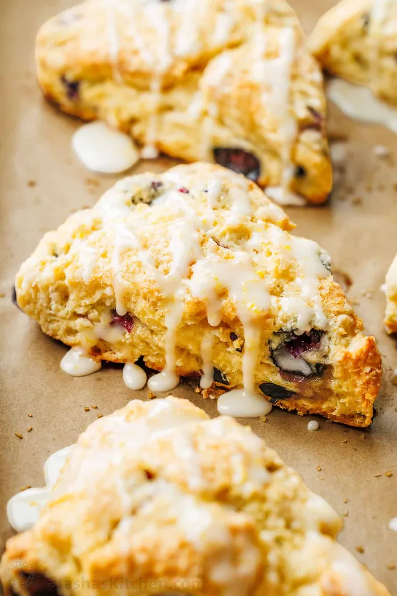 Blueberry Scones with butter