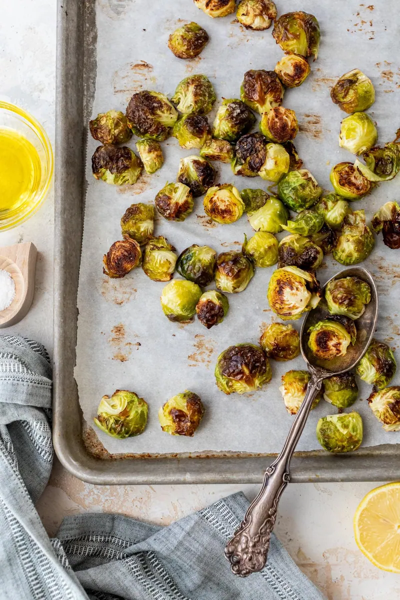 Roasted Brussels Sprouts with parmesan