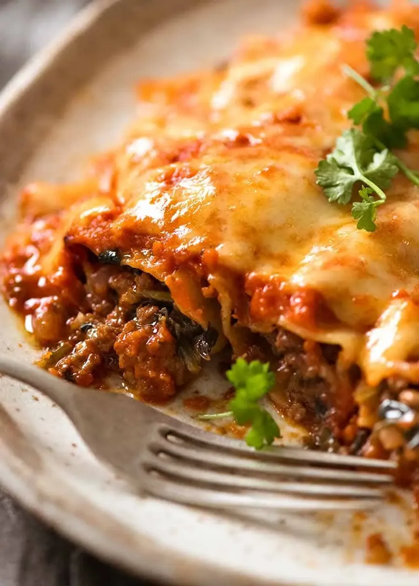 Spinach Beef Cannelloni