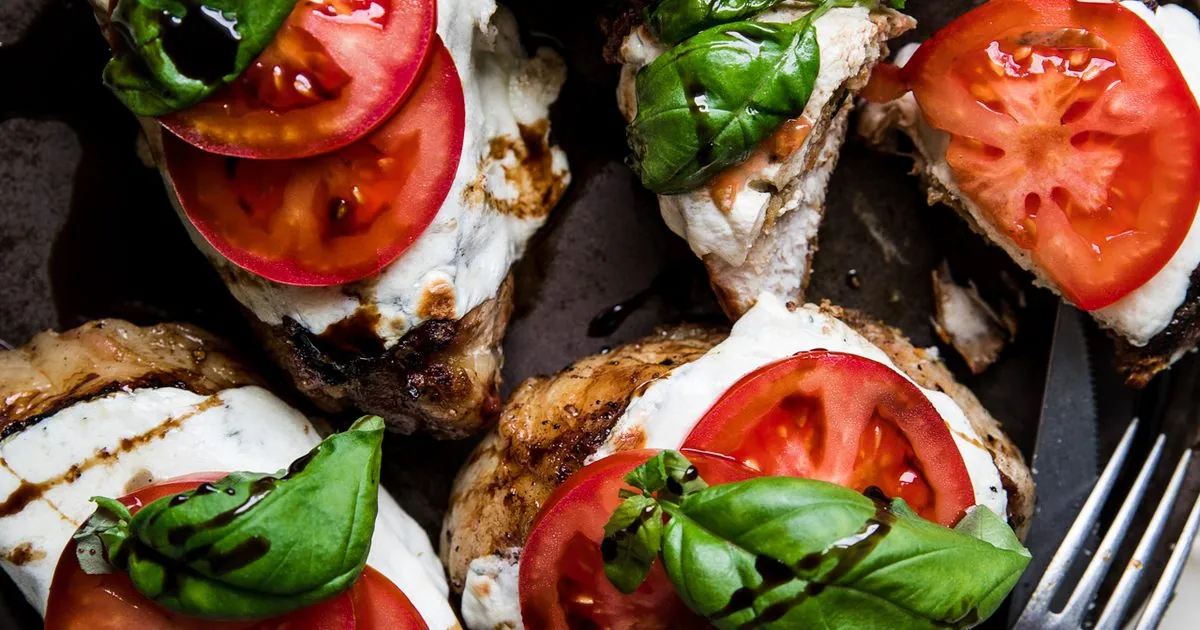 Grilled Pork Chop Caprese