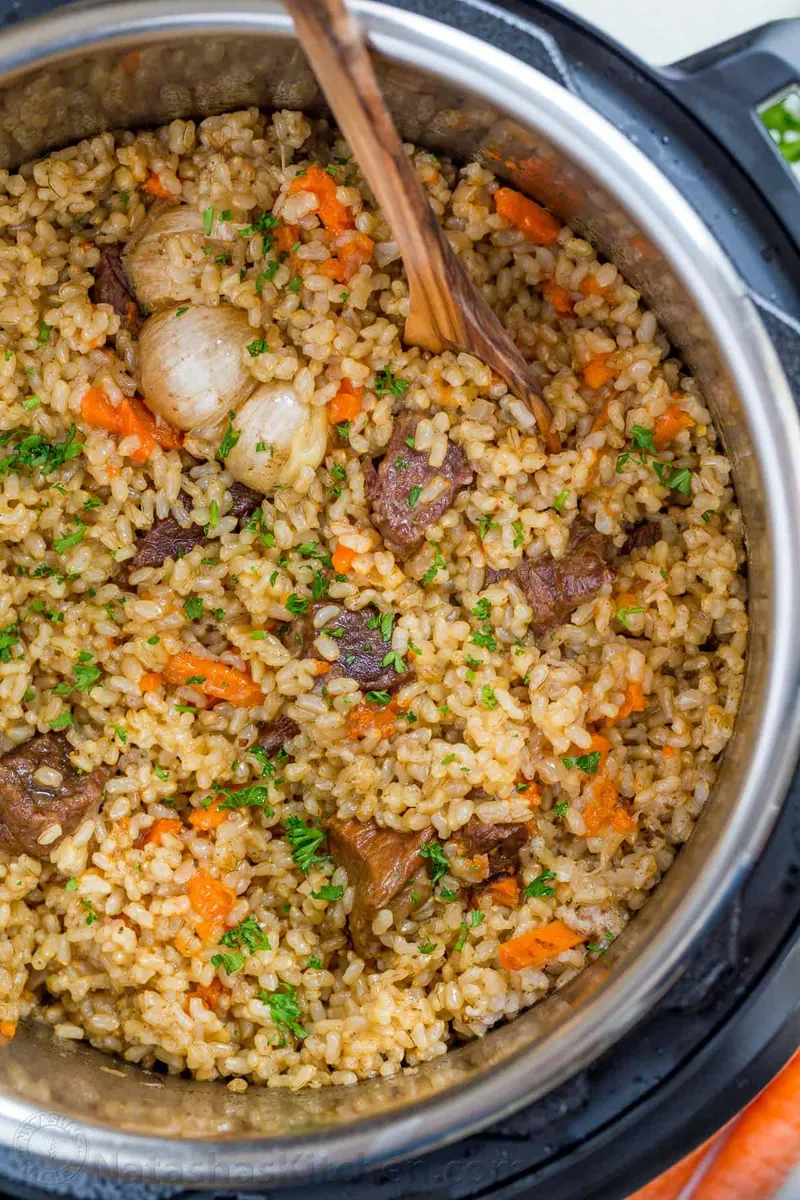 Instant Pot Beef Rice