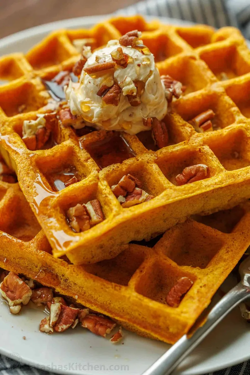 Pumpkin Waffles (8 servings)