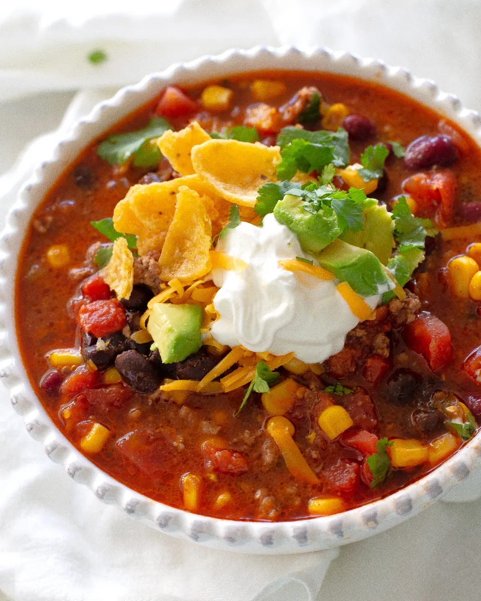 Taco Soup with ground beef