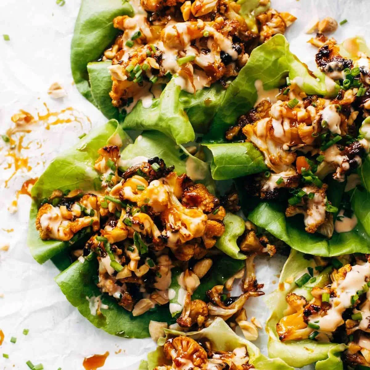 Korean Cauliflower Lettuce Wraps