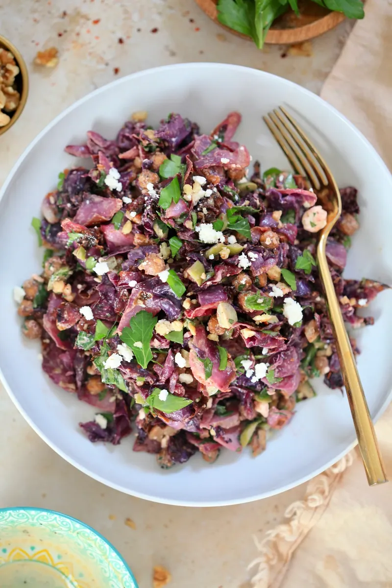 Roasted Red Cabbage Salad