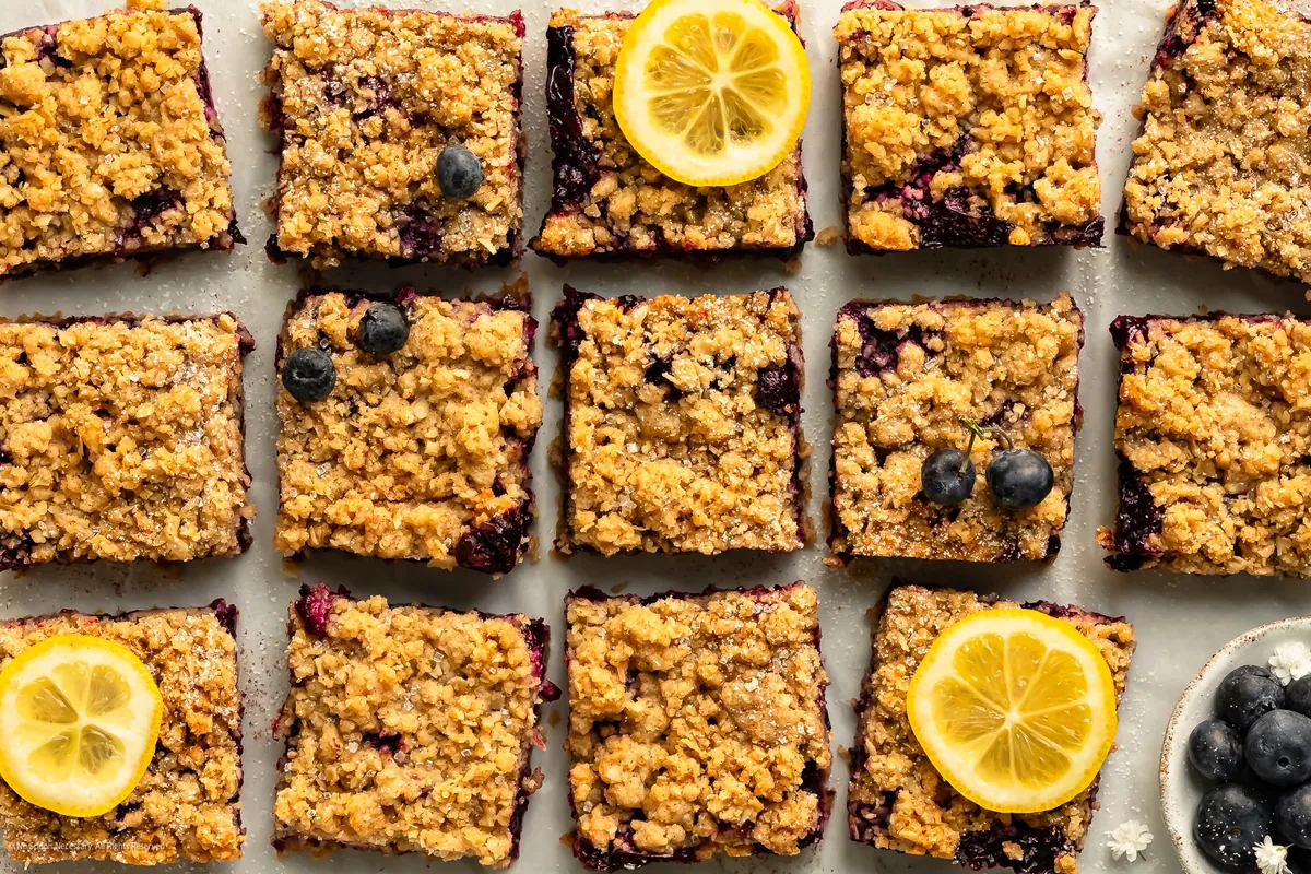 Lemon Blueberry Crumble Bars