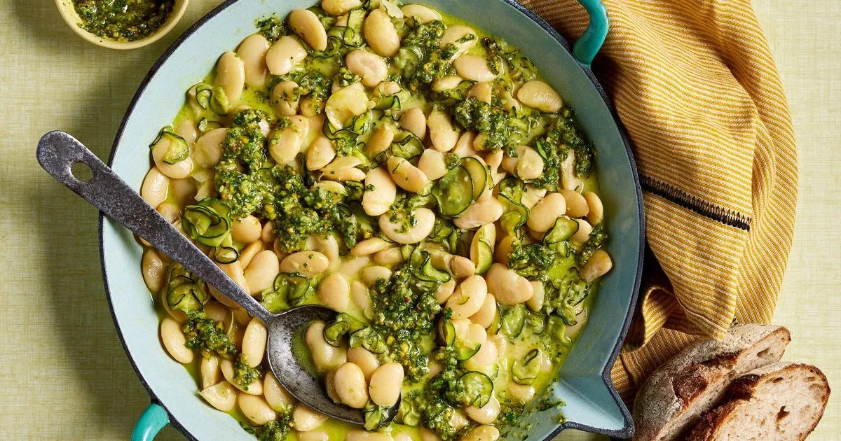 Creamy Courgette Butter Beans