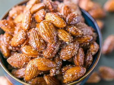 Spiced Honey Roasted Almonds