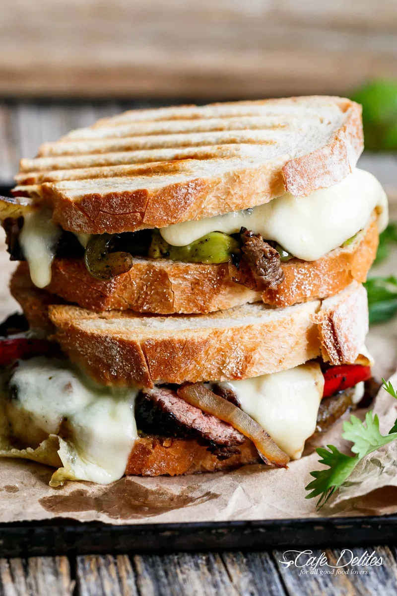 Steak Fajita Grilled Cheese