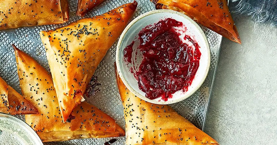 Brie Cranberry Filo Parcels
