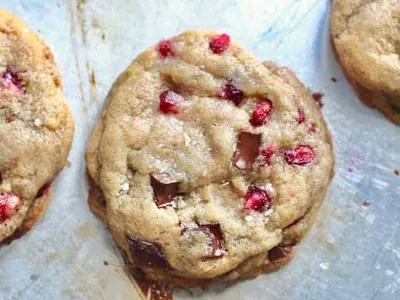Chocolate Chip Pomegranate Cookies