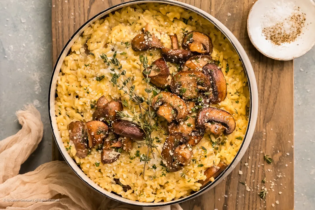 Mushroom Orzo Risotto