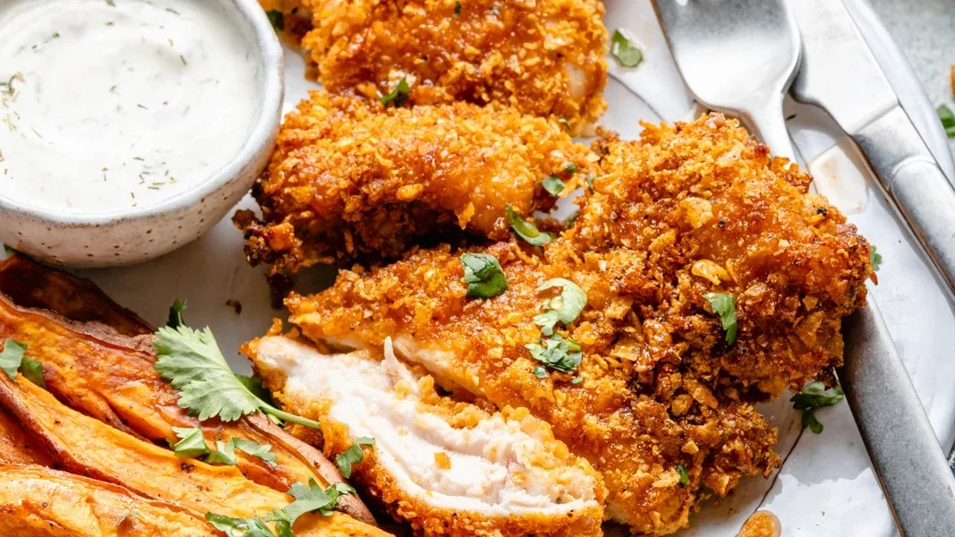 Hot Honey Cornflake Chicken