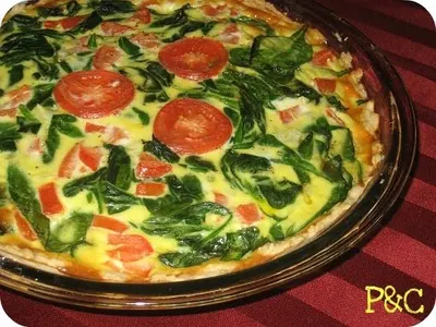 Spinach Tomato Quiche