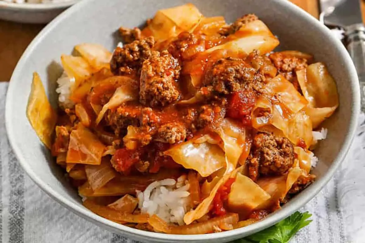 Ground Beef and Cabbage